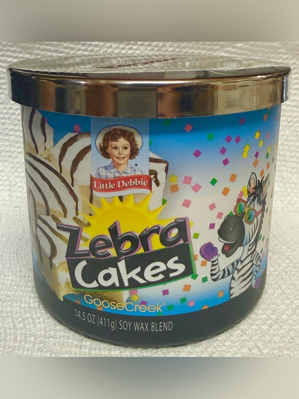 Little Debbie Zebra Cakes 3 Wick Scented Candle | 14.5oz | Brand New